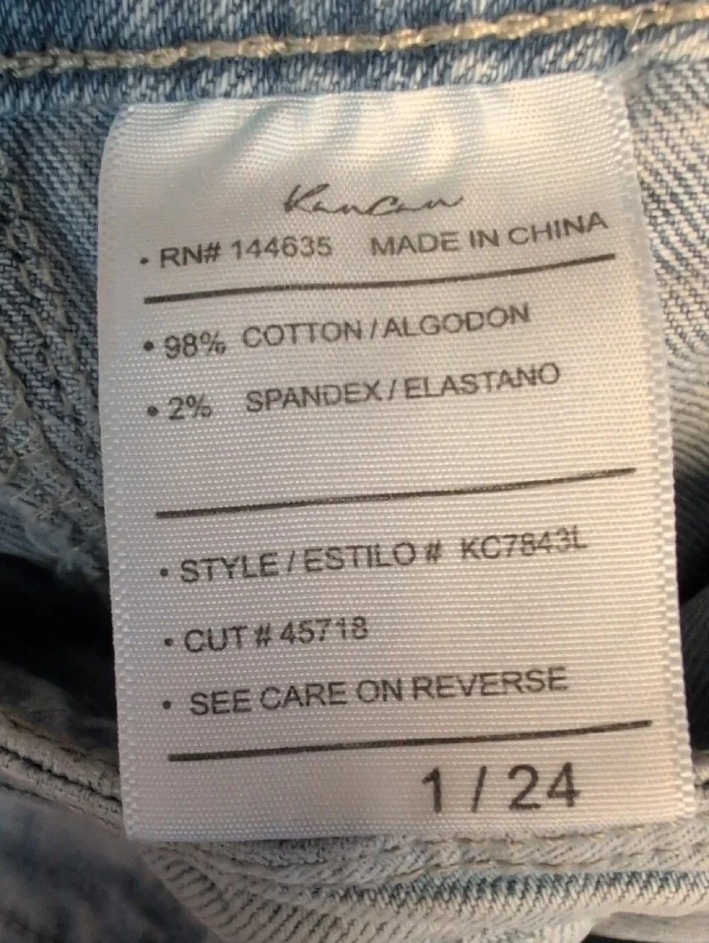 KanCan Slim Straight Ankle Crop Winston Cargo Jeans 1/24           631A